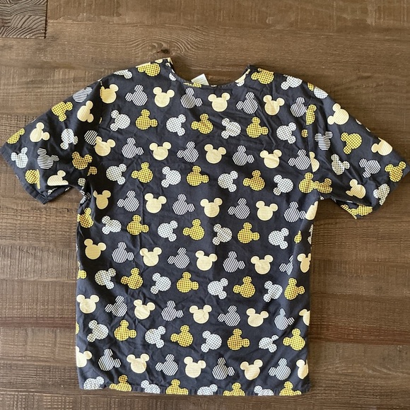 Disney Gray and Yellow Mickey Mouse Scrub Top - Picture 4 of 4